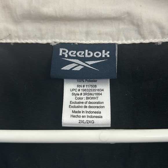 Reebok Men's Classics Track Top black and white size XXL - Picture 5 of 7